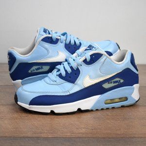 Nike Youth Air Max 90 LTR GS Sneakers - 7Y Bluecap White Blue Kids 833376-401